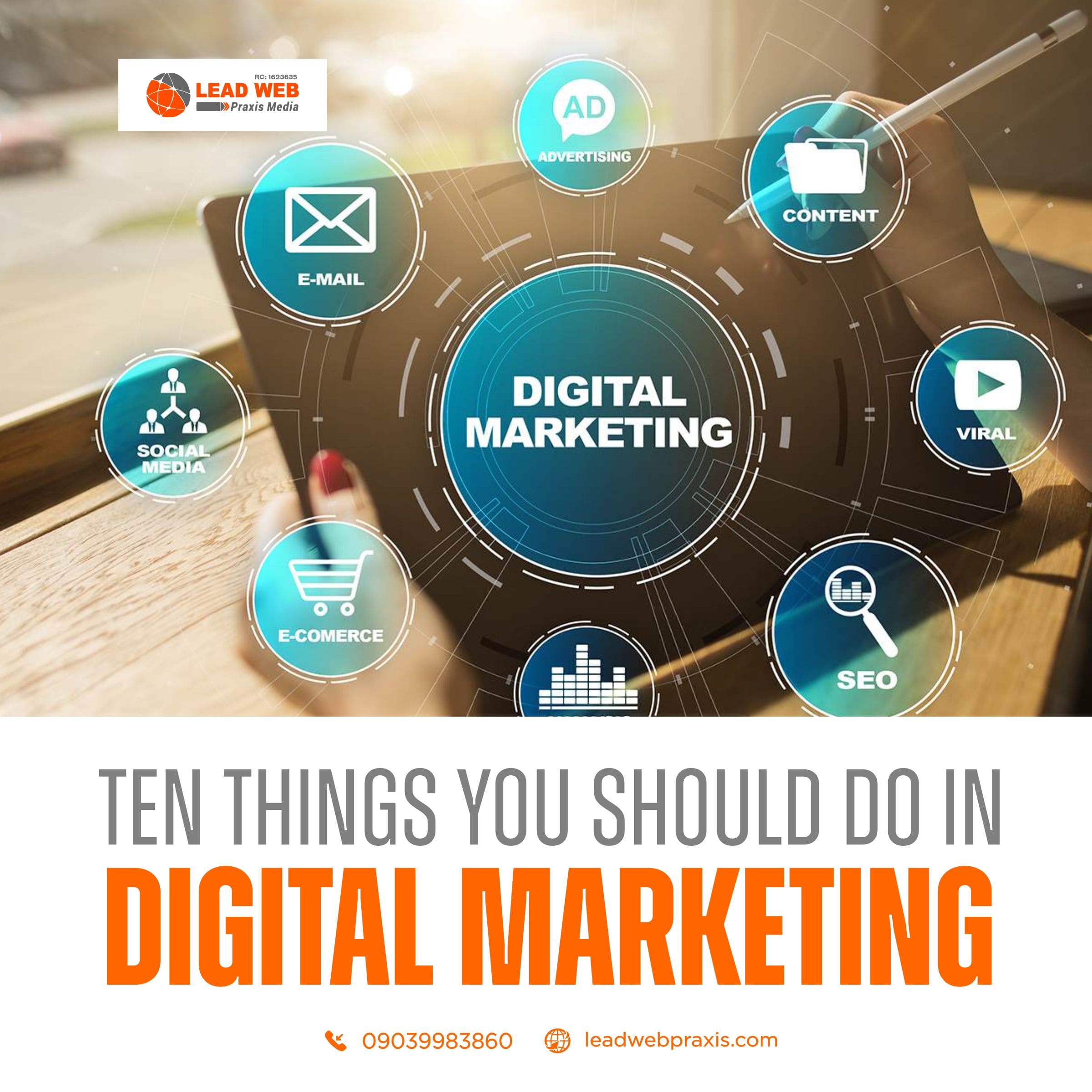 Ten things you should do in digital marketing - Digital marketing in Africa