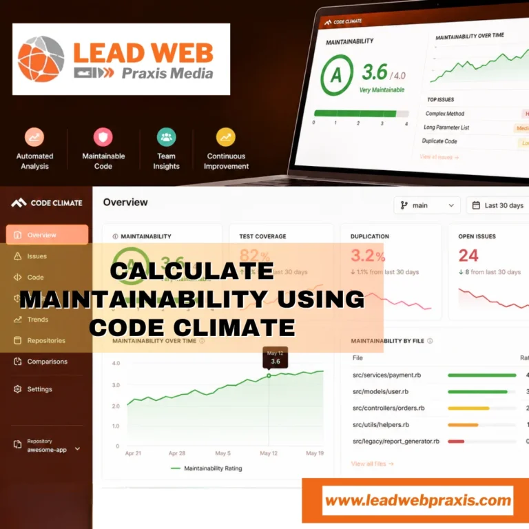 calculate maintainability using Code Climate