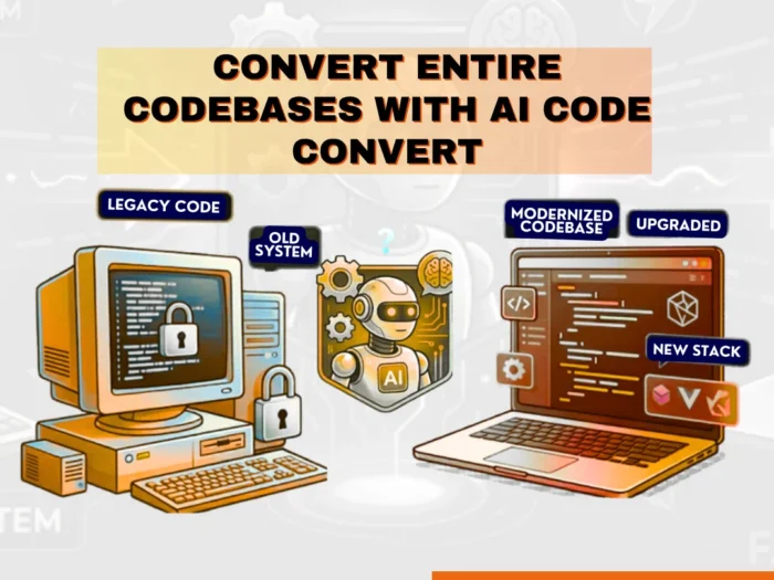 convert entire codebases with AI Code Convert